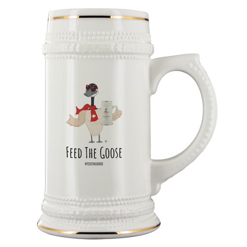 Feed The Goose© - Goose With Goose Beer Stein - AskDrGanz.com