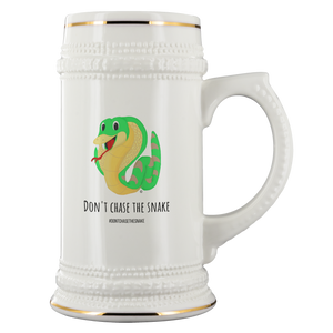 Don't Chase The Snake© - Beer Stein - AskDrGanz.com